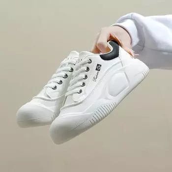 Белые туфли женские осенние новые студенческие Ins модные универсальные туфли на платформе повседневная обувь весна и осень 35 бежевый