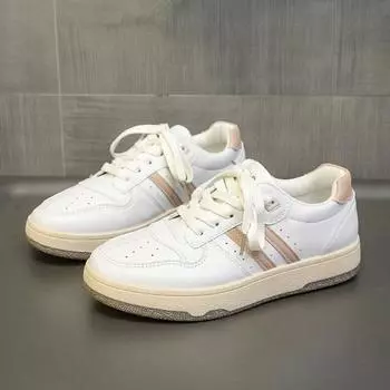 Белые туфли женские плоские повседневные спортивные туфли на шнуровке сандалии 35