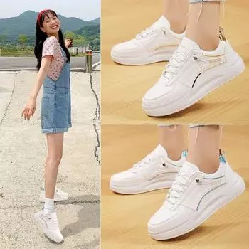 Белые туфли женские повседневные туфли на платформе ... 35