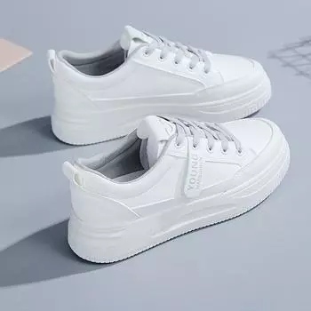 Белые туфли, женские туфли, летние студенческие универсальные туфли на плоской подошве, популярные спортивные туфли корейской версии для серфинга 35 белый