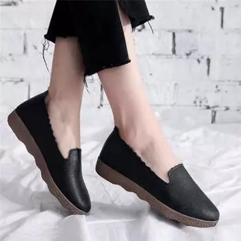 Белые туфли, женские весенние и летние туфли, туфли на плоской подошве и повседневные туфли для мам, туфли на одной ноге, для беременных женщин, для студентов, туфли-бобовые, туфли для медсестер 35