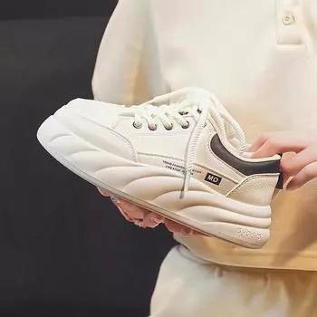 Белые туфли Женские весенние кроссовки Женские туфли Студенческая повседневная обувь Кроссовки Туфли-лодочки на плоской подошве 35 чёрный
