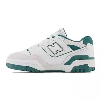 Белые винтажные темно-бирюзовые детские кроссовки New Balance 550 Big Kid GSB550TA 37