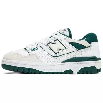 Белые винтажные темно-бирюзовые кроссовки унисекс New Balance 550 BB550STA 36