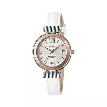 Белые женские аналоговые часы, White Analog Women s Watch, Casio