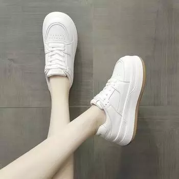Белые женские скейт-кеды, весенние новые повседневные стильные кроссовки, женская обувь высокого качества, кроссовки на платформе, обувь 35