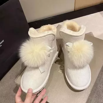 Белые женские туфли Kawaii, симпатичные черные женские зимние сапоги с круглым носком, элегантные с низким каблуком, стильные готические сапоги на распродаже 35