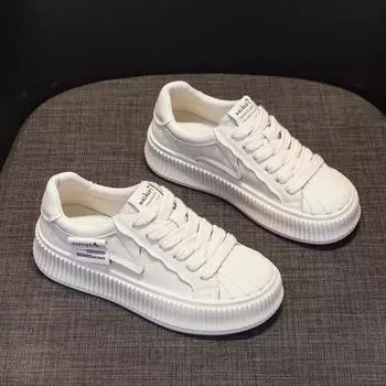 Белые женские туфли, летние и осенние универсальные дышащие сетчатые повседневные и удобные полутапочки, увеличивающие рост, спортивная обувь 35 розовый