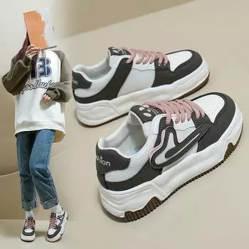 Белые женские туфли, новая весенняя студенческая обувь в корейском стиле, модная универсальная обувь на платформе, весенне-осенняя повседневная обувь Kt2606 35