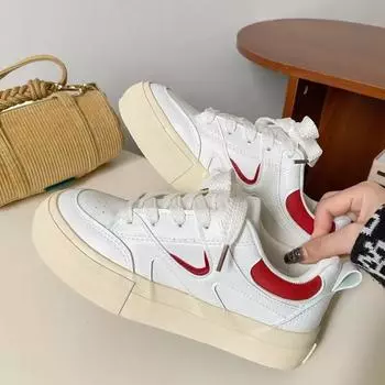 Белые женские туфли, весенняя обувь в консервативном стиле, новая повседневная обувь с цветными блоками, модные универсальные женские туфли в стиле ретро 35