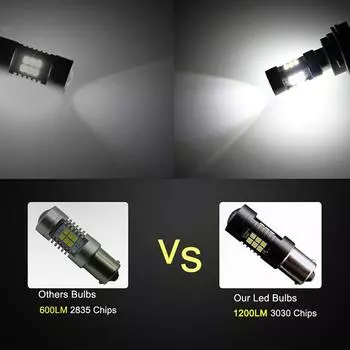 Белый 1156 Ba15S P21W 21Smd светодиодный фонарь заднего хода автомобиля 1200Lm чёрный