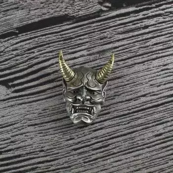 Белый 1 шт. Медный циферблат из латуни, рог, дьявольская фортуна, пряжка из ткани, латунный инструмент для денег ручной работы, декоративная пряжка, мужские ювелирные изделия, винтаж 1pcs