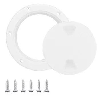 Белый 4-дюймовый круглый нескользящий инспекционный люк для морской лодки, яхты