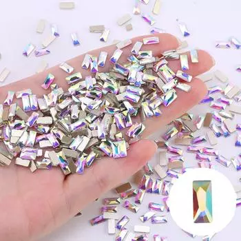 Белый Ab Symphony бриллиант особой формы 100 шт., бриллиант для дизайна ногтей, капля воды, конский глаз, ромб, бриллиант K9, стекло, плоский нижний бриллиант 100 pcs/pack