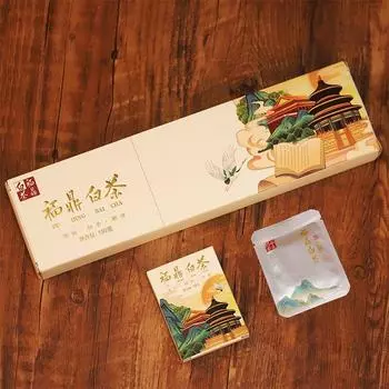 Белый чай Fuding White Tea Old White Tea Gift box with small Pieces Old Longevity Mei Gong Mei Orange Crap White Tea small Biscuits Tea Cake Smoke Bar 150g