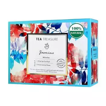 Белый чай с Жасмином (18 пак, 2 г), Jasmine White Tea, Tea Treasure