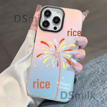 Белый чехол для мобильного телефона Aurora Romantic Fireworks iPhone15Pro, для iPhone 14/13/12/11XsMax/Xr. Твердый корпус, модный дизайн. iPhone 11