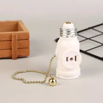 Белый черный бакелит L5-15R Us To E26 патрон лампочки с цепным выключателем 15 см Америка патрон лампы конверсионная база