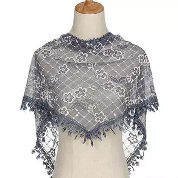 Белый черный цветочный женский шарф испанская мантилья кружево католическая вуаль для часовни церковная шаль головной убор шарф бандана повязка на голову