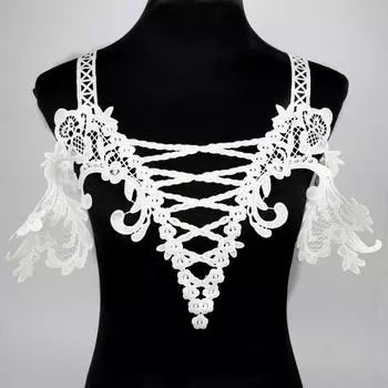 Белый Черный Цветок Роза Венеция Кружевной Воротник Аппликация Отделка, Кружевная Ткань Швейные Принадлежности Скрапбукинг чёрный