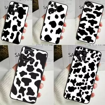 Белый черный коровий принт для Samsung Galaxy M55 M15 M13 M33 M53 M20 M30s M31s M12 M32 M52 M11 M51 M14 M34 M54 чехол Samsung M12