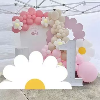 Белый DIY картонный вырез из пенопласта ромашка день рождения декор ромашка вечеринка фон Главная белый