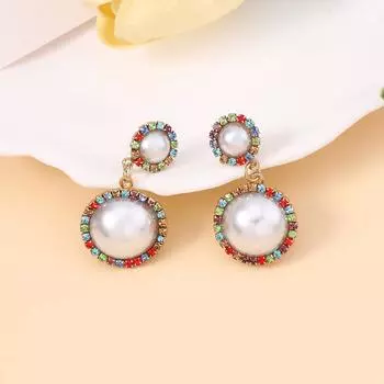 Белый дизайн, высококачественные легкие роскошные серьги, модные и универсальные элегантные серьги, цветные серьги и серьги 4.2*2.3cm амарантовый