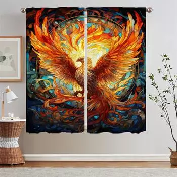 Белый Феникс Подхваты для кухонных штор Готовые шторы Дешевые вещи с бесплатной доставкой для домашнего интерьера Шторы Жалюзи Кудри W50xH70cmx2pcs-CL