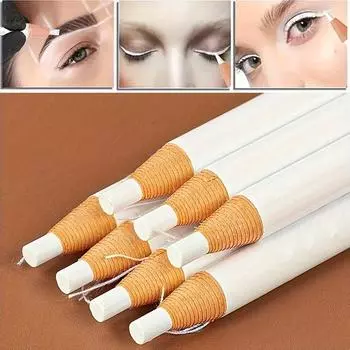 Белый карандаш для бровей Tattoo Eyebrow Pencil с дизайном на шнурке, водонепроницаемый и устойчивый к поту, специальный дизайн, позиционирование бровей и маркер с фиксированной точкой белый