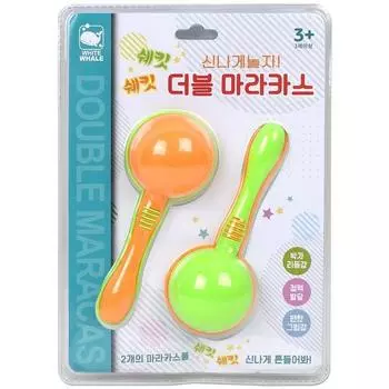 Белый Кит 601 Двойные Маракасы, Разные цвета, Корейские игрушки