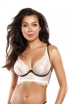 Белый кружевной бюстгальтер V-10481 - Axami 85B белый