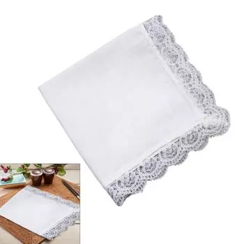 Белый кружевной платок для женщин, свадебный платок, карманный платок для жениха и невесты, свадебный подарок белый