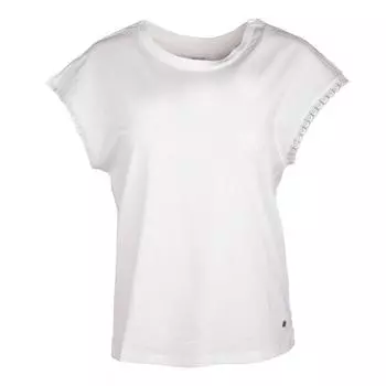 Белый кружевной топ с короткими рукавами Женский DEELUXE 74 XL белый