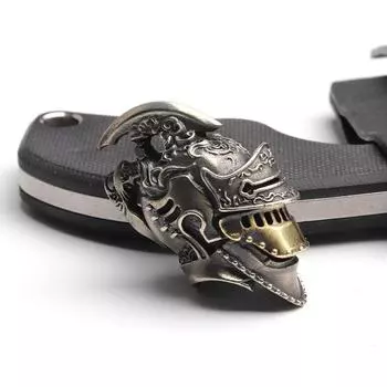 Белый латунный шлем римского рыцаря, подвеска в виде черепа, нож, бусины, инструменты для самостоятельного изготовления, аксессуары для EDC-шнура with chain