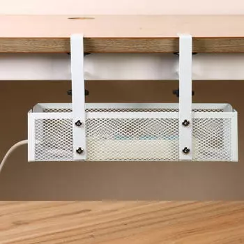 Белый лоток для укладки кабелей под столешницей, универсальный органайзер с зажимом для удержания пола на столе