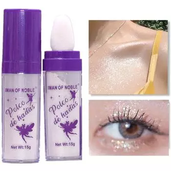 Белый лунный свет, пудра-хайлайтер Polvo De Hadas, блестящая пудра, мерцающая контурная пудра для лица, тела, хайлайтер для макияжа, 15 г 1pc