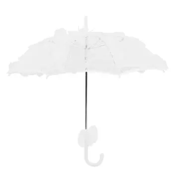 Белый мини-зонтик для невесты из кружева, свадебные принадлежности, реквизит для банкета и фотосъемки