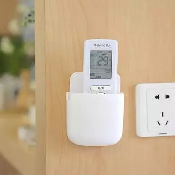 Белый настенный ящик для хранения вещей, домашний кондиционер для гостиной, пульт дистанционного управления, прикроватный держатель для телефона, органайзер, полка жёлтый