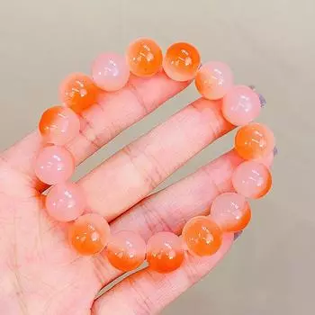 Белый нефритовый браслет Бодхи из бисера постепенного цвета для женщин и мужчин, четки на удачу