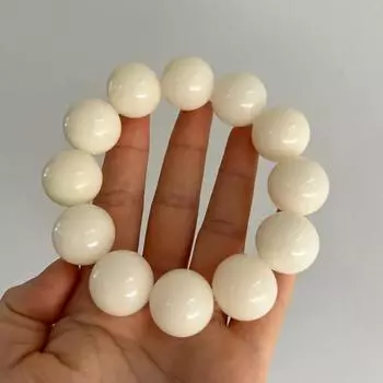 Белый нефритовый браслет из бисера с корнем Бодхи Будды Венвань Браслет с корнем Бодхи с кожаными цветами