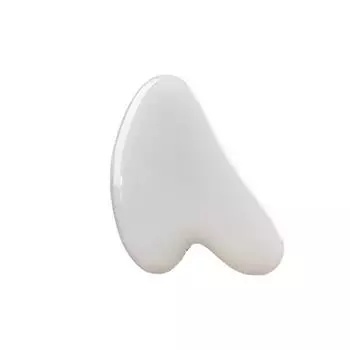 Белый нефритовый скребковый массажный инструмент для лица в форме сердца Гуаша