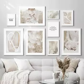 Белый одуванчик девушка цветок абстрактные цитаты настенная живопись на холсте плакаты на скандинавскую тему и принты настенная картина для гостиной дома A4 21X30cm No Framed