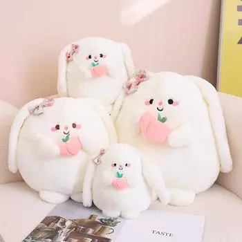 Белый персиковый кролик плюшевые игрушки мягкие мягкие куклы для маленьких детей 25cm