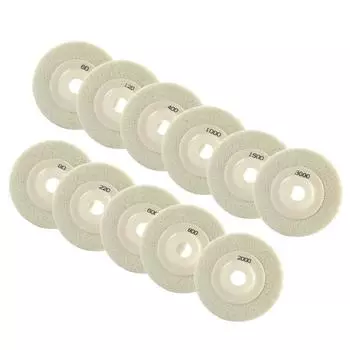 Белый полировальный круг с зернистостью 60-3000, нейлоновое волокно, 1 шт.