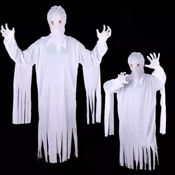 Белый Призрачный Костюм Плащ Детский Взрослый Костюмы На Хэллоуин Милый Плащ На Хэллоуин Карнавал Adults-Style B
