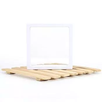 Белый прозрачный подвесной витринный шкаф для ювелирных изделий, держатель для хранения ожерелий 9*9CM белый