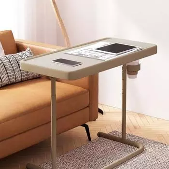 Белый регулируемый складной столик для спальни, портативный журнальный столик, бытовой металлический стол для гостиной, мебельные принадлежности жёлтый