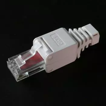Белый Rj45 без разъема для инструментов без обжимного разъема с заглушкой кабеля Ethernet CCTV