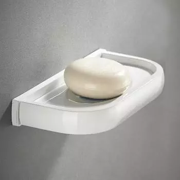 белый серебристый настенный держатель для мыла для ванной комнаты настенная мыльница для ванной комнаты подвесная полка для хранения мыльниц из латуни белый