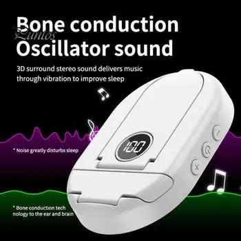 Белый шум для улучшения сна Динамик с технологией костной проводимости Перезаряжаемый Bluetooth-совместимый Портативный беспроводной динамик чёрный